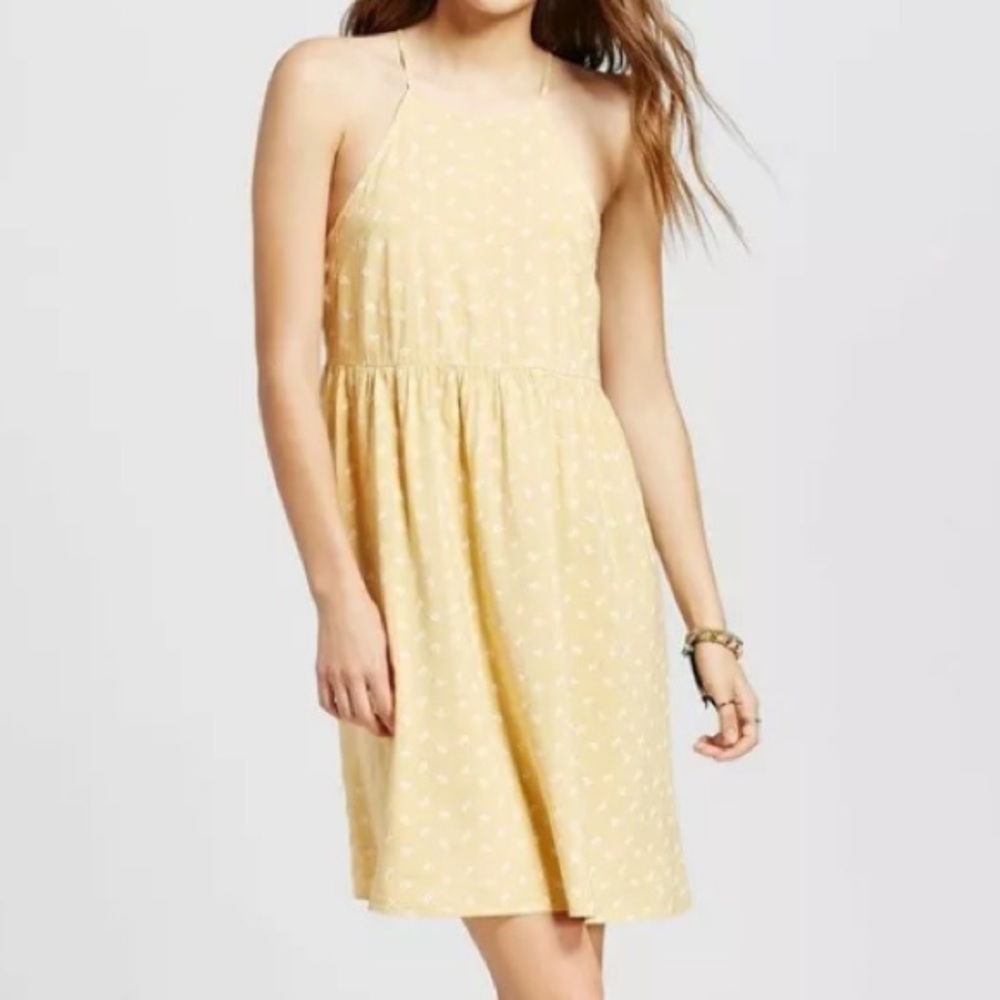 Yellow White Floral Summer Dress